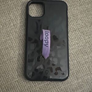 Loopy Case Midnight Black with Lavender Loop for Iphone 11